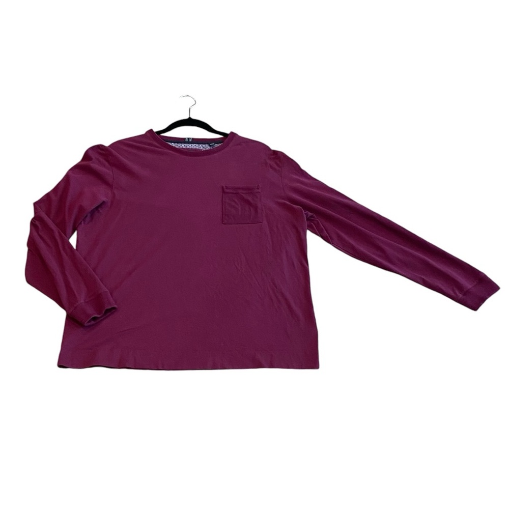 Ted Baker London men’s long sleeve 100% cotton ribbed cuff pocket shirt size 44